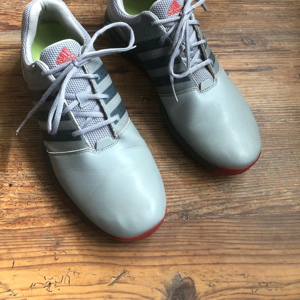Adidas Gray and Black Golf Shoes with Modern Design - Picture 2 of 12